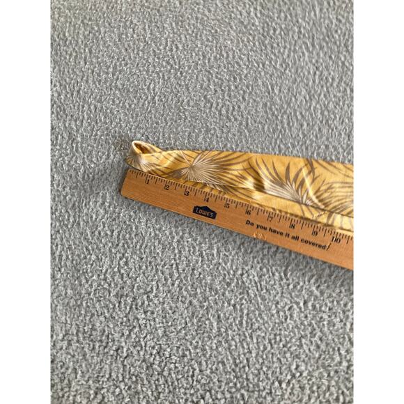 Tommy Bahama Tie Silk Hawaiian Floral Tropical Wide Yellow Gold Retro 58" x 4" - Picture 8 of 11